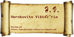 Herskovits Viktória névjegykártya