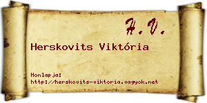 Herskovits Viktória névjegykártya